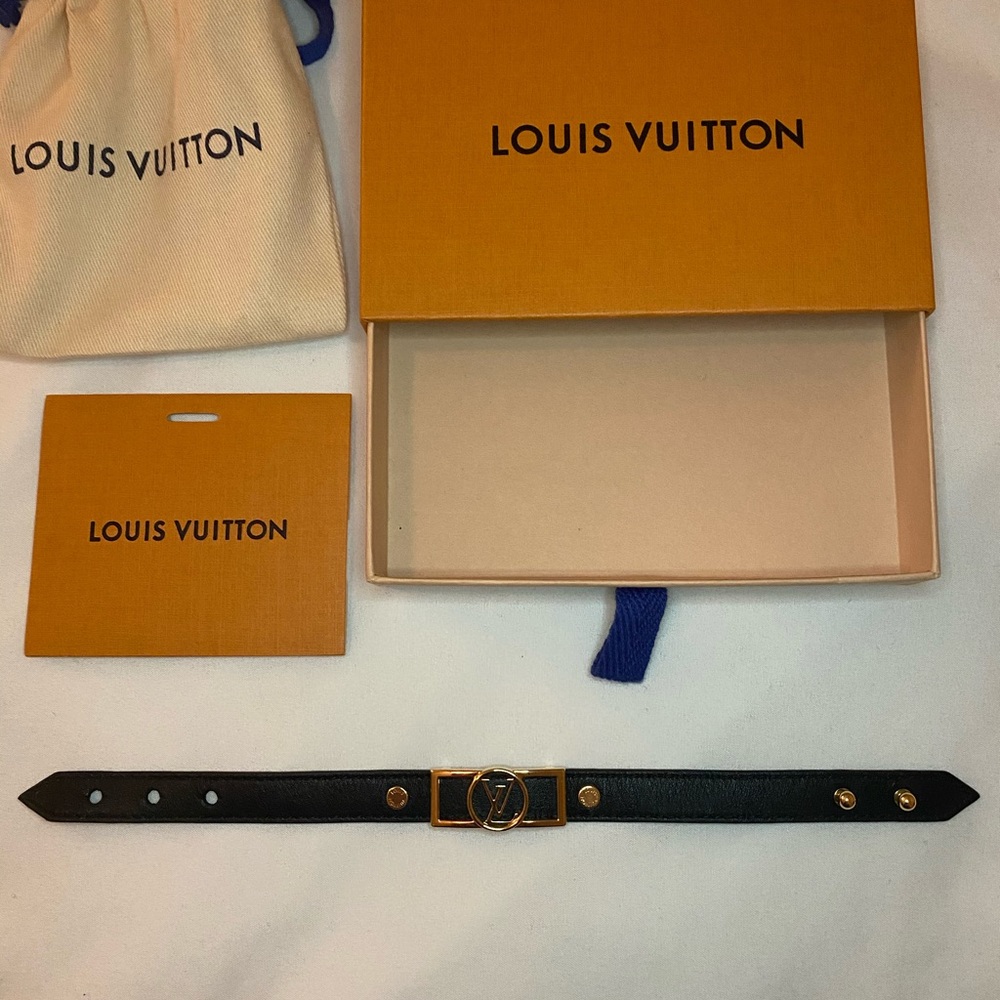 Louis Vuitton leather bracelet